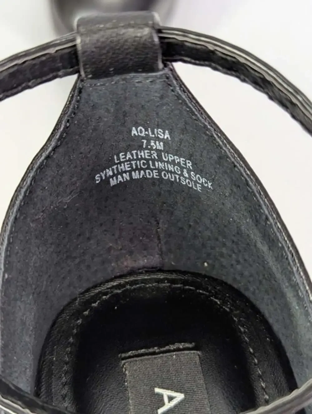 Aqua Lisa Women's Black Ankle Strap Platform Heels Size 7.5 (MSRP $138)